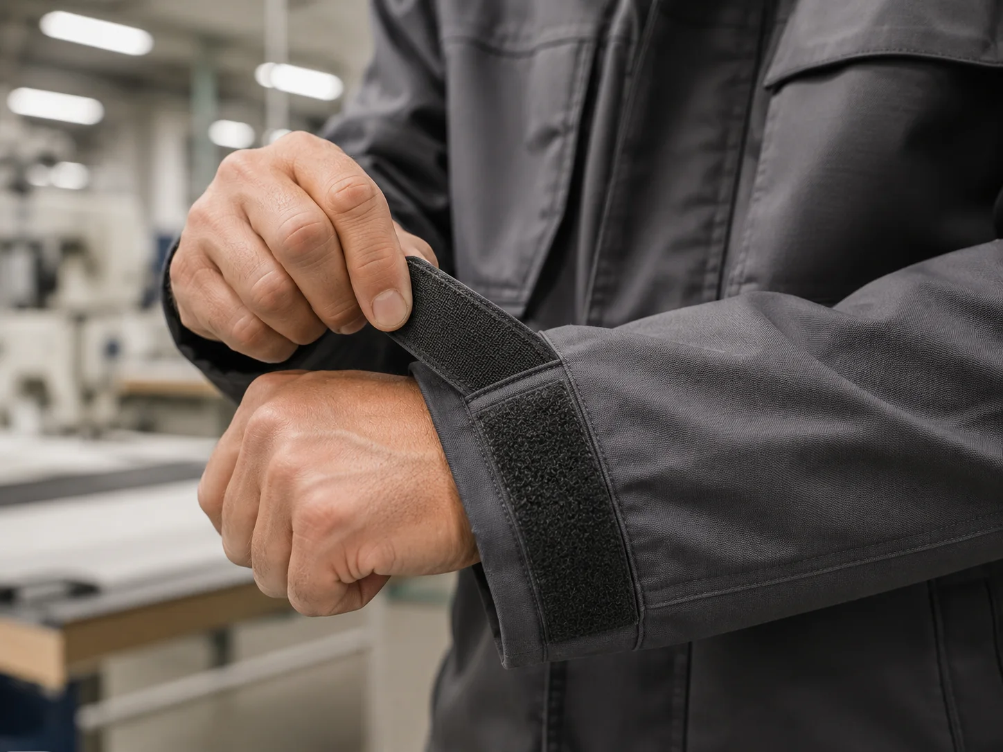 Suregrip hook and loop tape used on workwear and uniforms